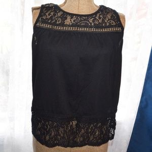 Shirt black lace size extra large